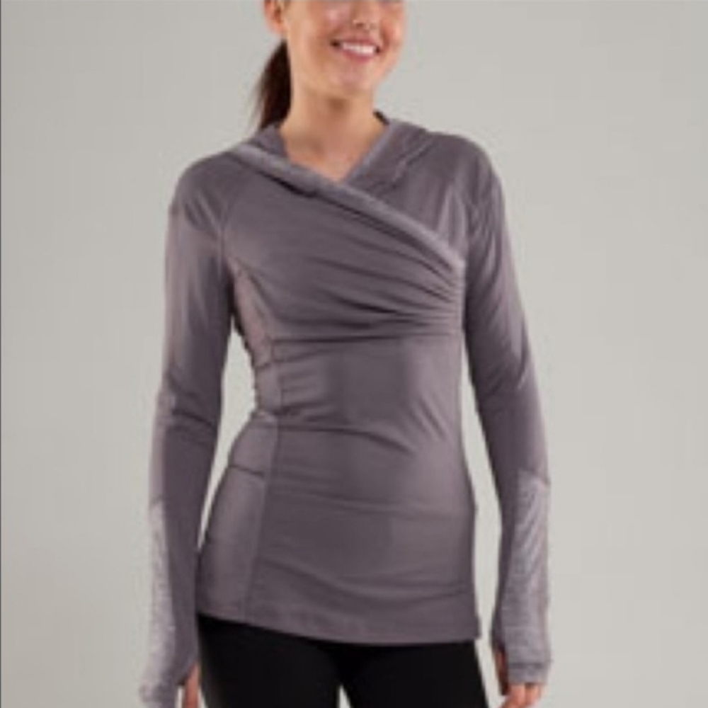 Lululemon run for your life grey pullover hoodie size 8